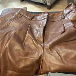 Brown Leather Women's Pants
